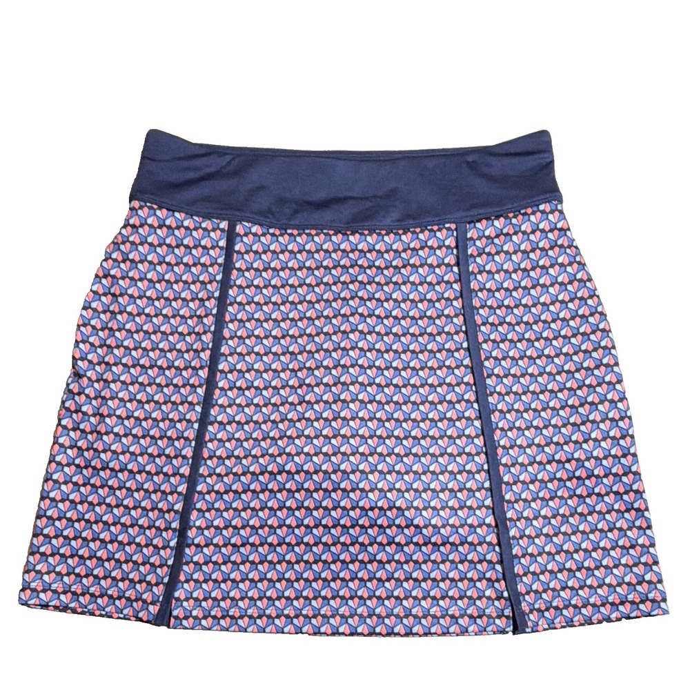 Callaway Women's Small 17" Golf Skort Navy Blue Pink Geometric Print Athletic